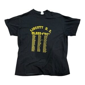 Black T-Shirt with Yellow Graphic